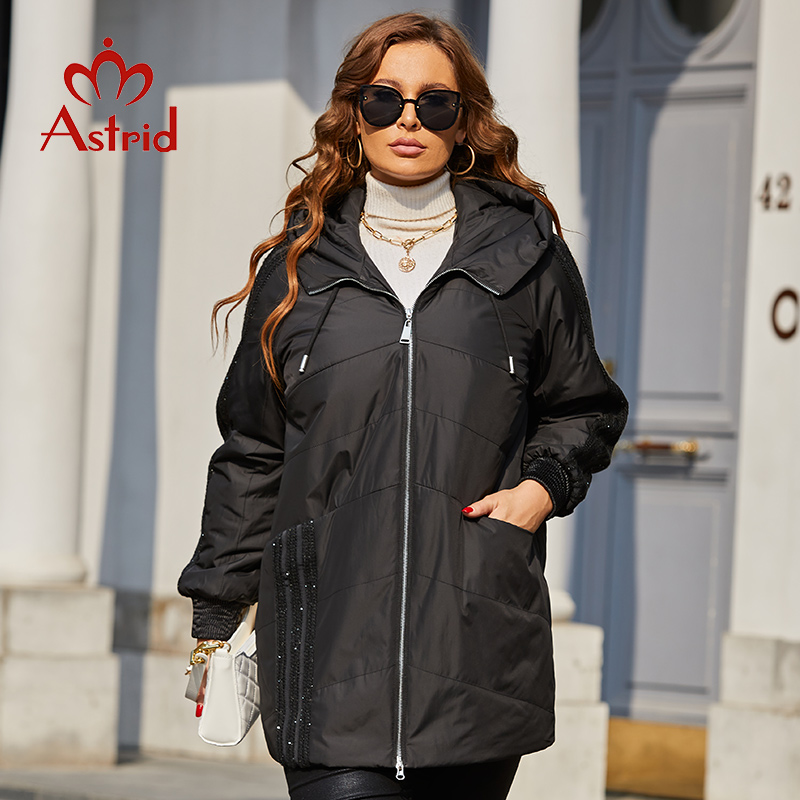 Women'S Fashion Long Coat - Astrid 2022ฤดูใบไม้ผลิผู้หญิง Parkas Plus ขนาดเบาะ Coats