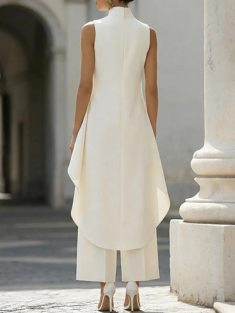 ชุดเซ็ตสองชิ้นสำหรับผู้หญิง: เ - Wide Leg Palazzo Pants บทวิจารณ์และราคา