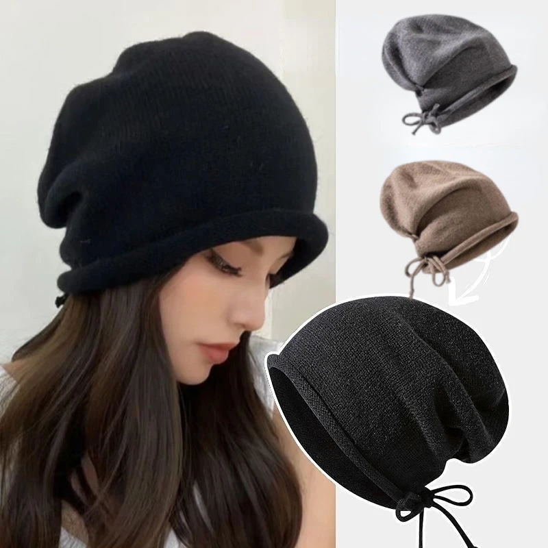 หมวกบีนนี่ถักไหมพรมสำหรับผู้หญ - Women Fashion Hats บทวิจารณ์และราคา