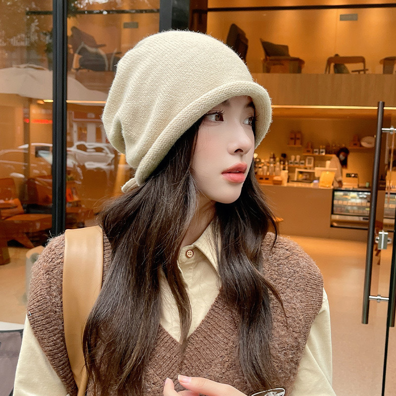 หมวกบีนนี่ถักไหมพรมสำหรับผู้หญ - Women Fashion Hats บทวิจารณ์และราคา