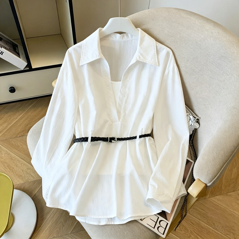 เสื้อเชิ้ตผู้หญิงคอปกคลาสสิกแข - Belted Shirt Dress บทวิจารณ์และราคา
