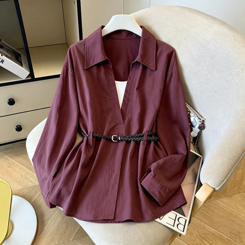 เสื้อเชิ้ตผู้หญิงคอปกคลาสสิกแข - Belted Shirt Dress บทวิจารณ์และราคา