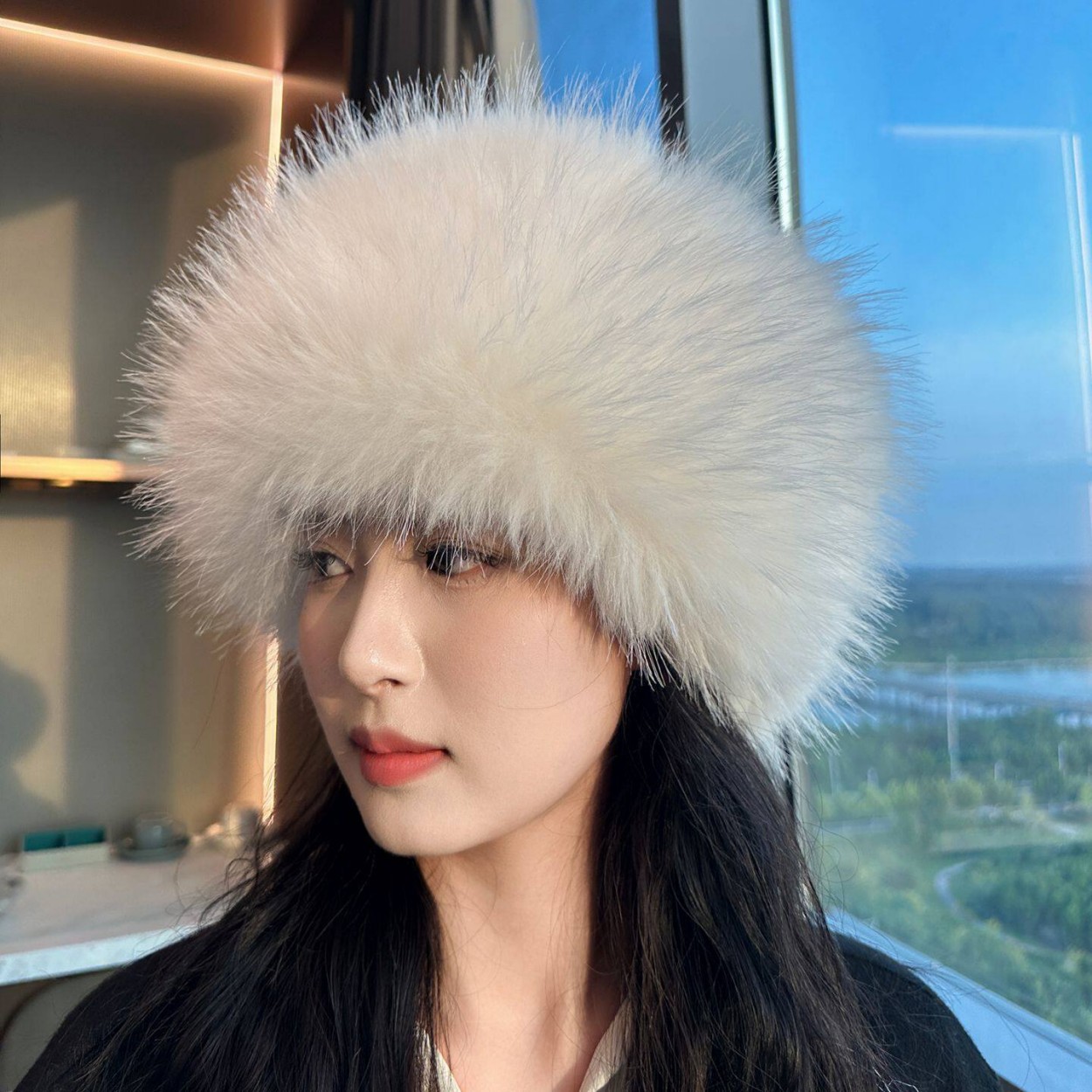 หมวกทรงกลมเปิดด้านบนทำจากขนเฟอ - Women Fashion Hats บทวิจารณ์และราคา