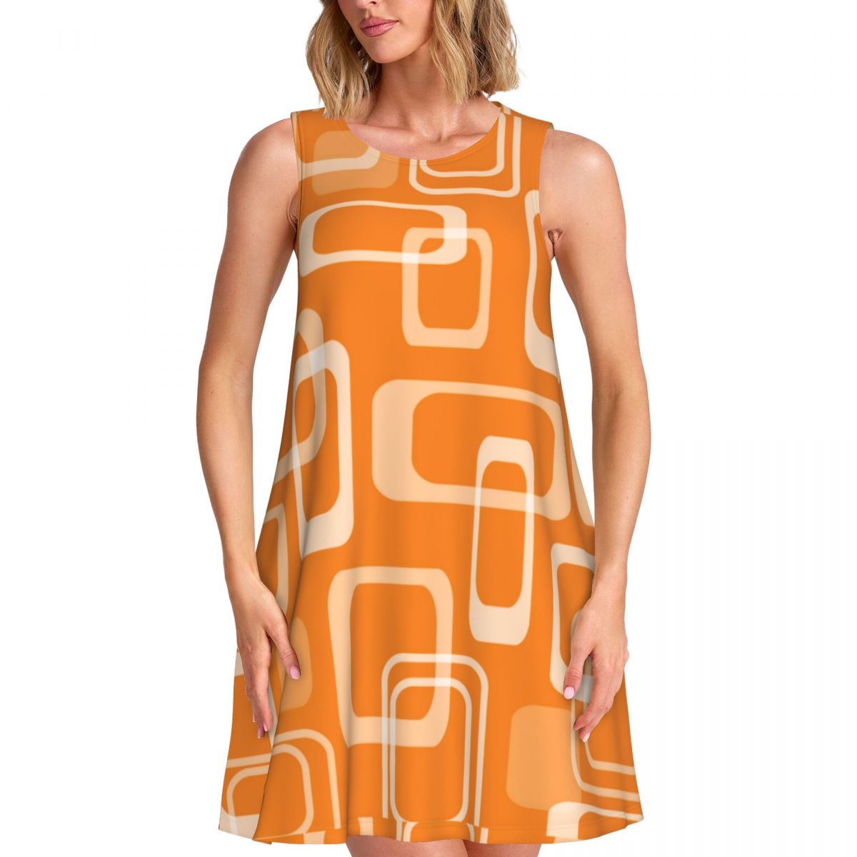 ชุดเดรสสไตล์เรโทรสีส้มลายสี่เห - Women'S Fashion In The 60S บทวิจารณ์และราคา