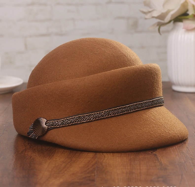 หมวกเบเรต์ทรงแปดเหลี่ยม สีดำ ส - Women Fashion Hats บทวิจารณ์และราคา
