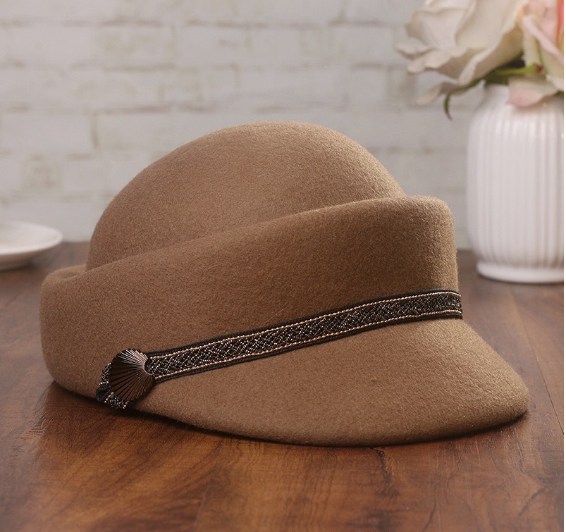 หมวกเบเรต์ทรงแปดเหลี่ยม สีดำ ส - Women Fashion Hats บทวิจารณ์และราคา
