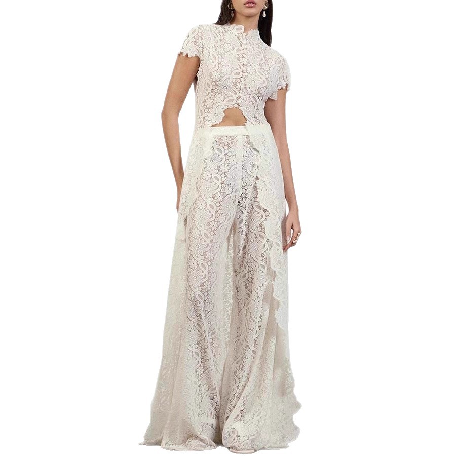 ชุดเซ็ท 2 ชิ้นสำหรับผู้หญิง ผ้ - Wide Leg Palazzo Pants บทวิจารณ์และราคา