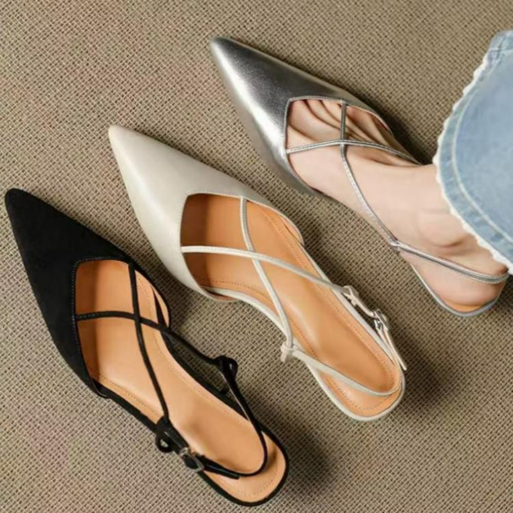 รองเท้าส้นเตี้ยแบบสวมปลายแหลมส - Women'S Fashion Q บทวิจารณ์และราคา