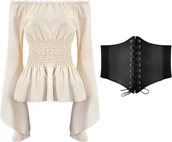 เสื้อผู้หญิงสไตล์เรอเนซองส์ คอ - Belted Shirt Dress บทวิจารณ์และราคา