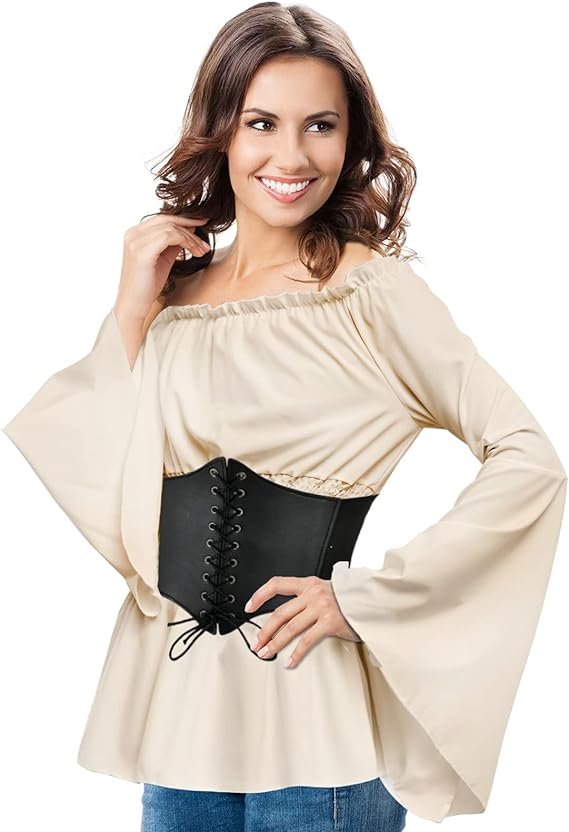 เสื้อผู้หญิงสไตล์เรอเนซองส์ คอ - Belted Shirt Dress บทวิจารณ์และราคา