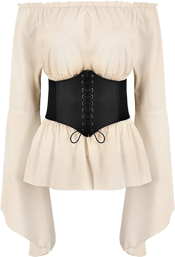เสื้อผู้หญิงสไตล์เรอเนซองส์ คอ - Belted Shirt Dress บทวิจารณ์และราคา