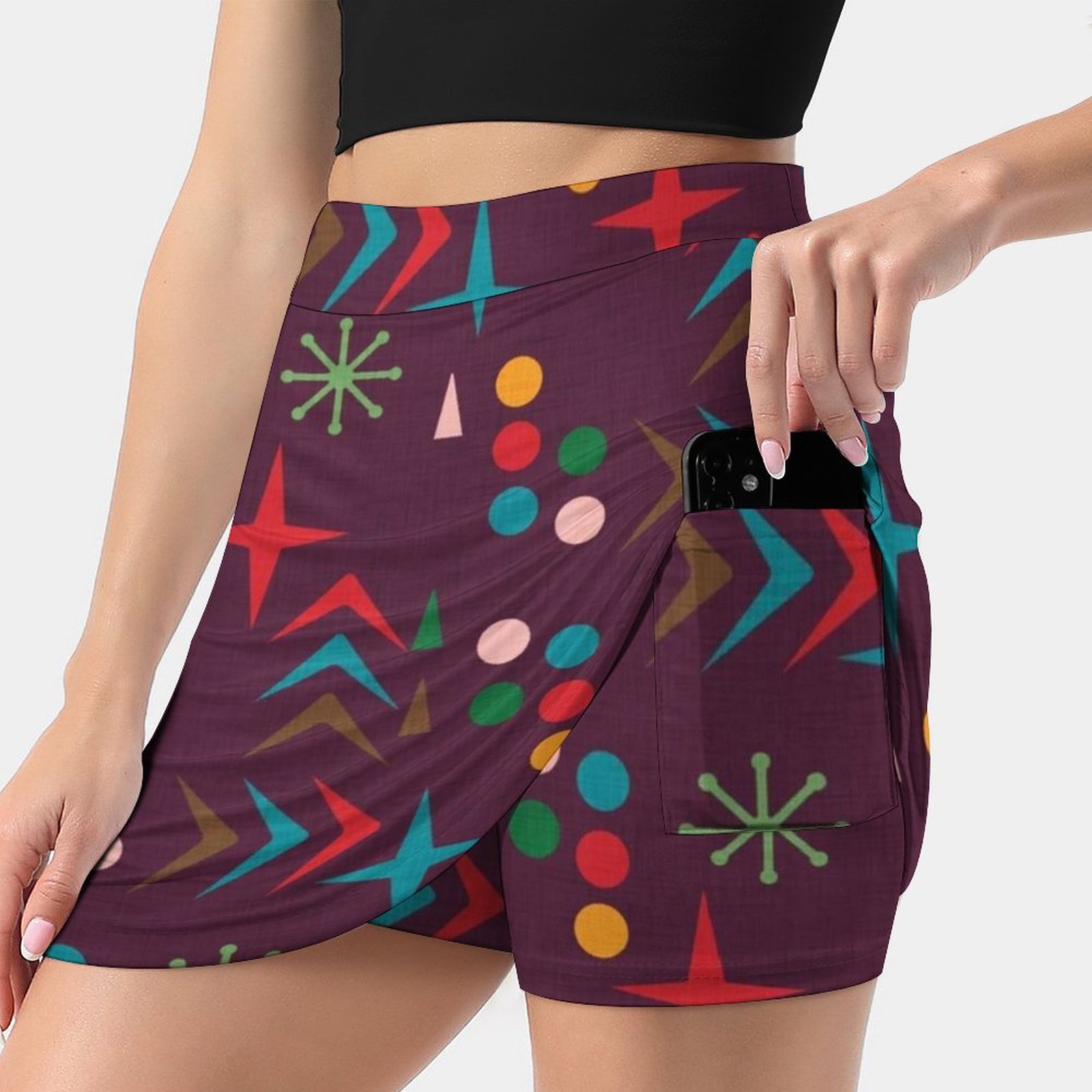 ลายอะตอม สีม่วง Mid Century Mo - Women'S Fashion In The 60S บทวิจารณ์และราคา