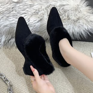 รองเท้าส้นสูงหัวแหลมบุขนแกะ บุ - Women'S Fashion Line บทวิจารณ์และราคา