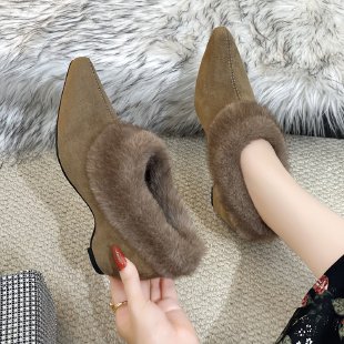 รองเท้าส้นสูงหัวแหลมบุขนแกะ บุ - Women'S Fashion Line บทวิจารณ์และราคา