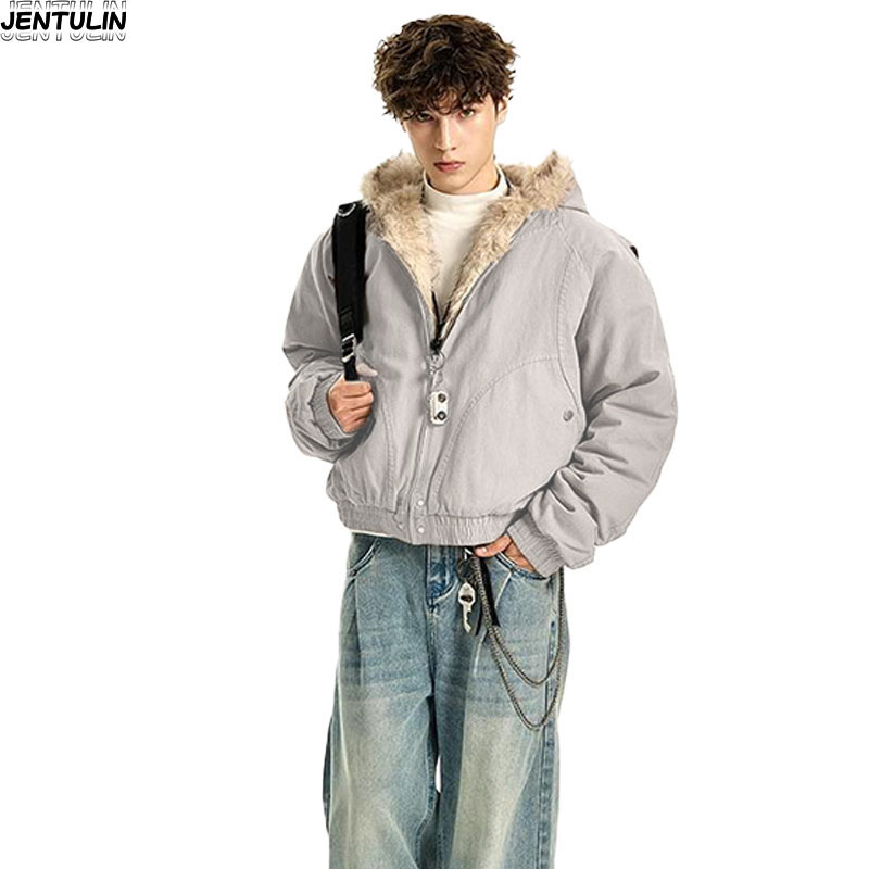 เสื้อแจ็คเก็ตผ้าฝ้ายหนาคอปกขนส - Women'S Fashion Denim Jacket บทวิจารณ์และราคา