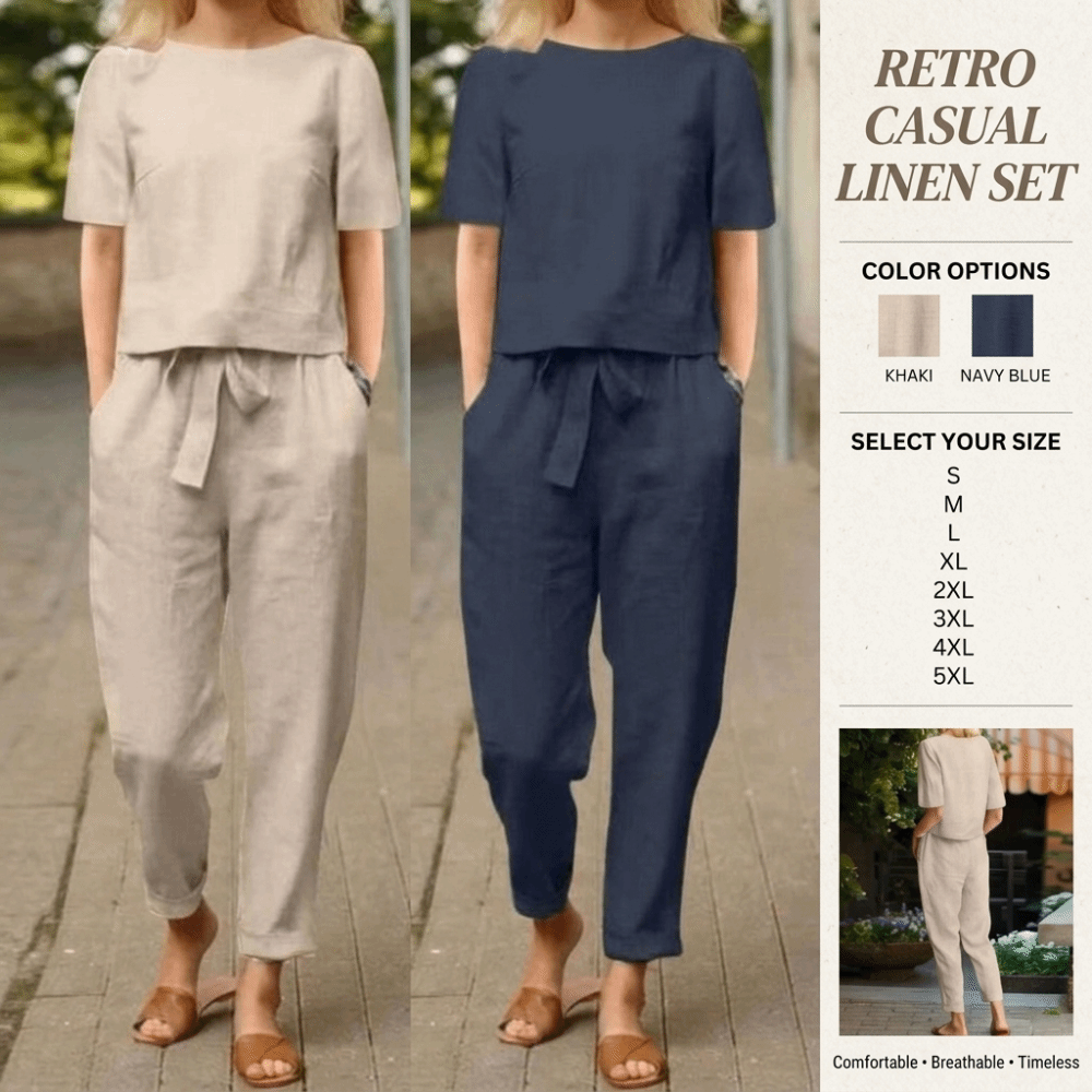 ชุดสูทผ้าฝ้ายลินินแขนสั้นสำหรั - Wide Leg Palazzo Pants บทวิจารณ์และราคา